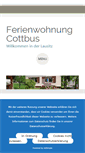 Mobile Screenshot of ferienwohnung-cottbus.info